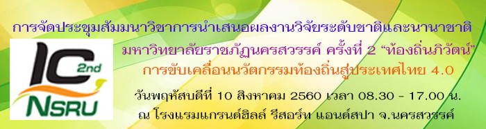 การจัดประชุมสัมมนาวิชาการนำเสนอผลงานวิจัยระดับชาติและนานาชาติ